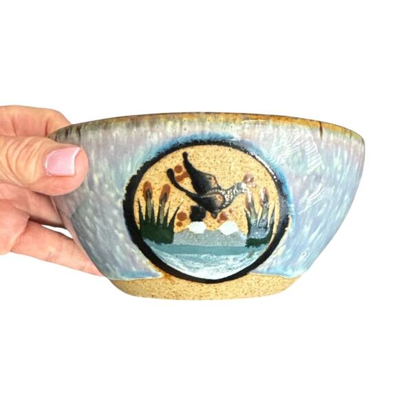 Vintage Mexican Netzi Tonala Stoneware Pottery Bowl - Picture 3 of 10